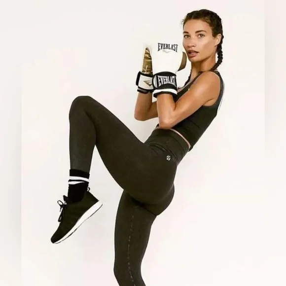 Free People Movement FP Ribbed Leggings Vintage Black Size XS / S - Picture 3 of 10